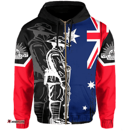 Australia Army Zip Up Hoodie AH
