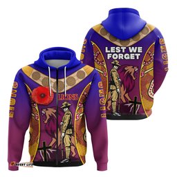 Brisbane Zip Hoodie Lions ANZAC Day Gradients Style