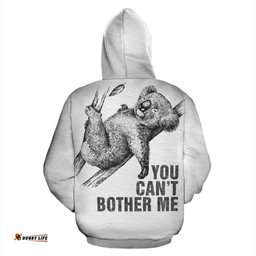 Zip Up Hoodie Koala Hoodie Happy Drawing Style All Over Print Unisex