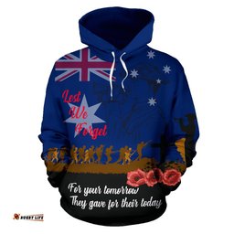 Hoodie ANZAC Hoodie Remembers Lest We Forget Unisex 06