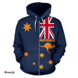 Zip Up Hoodie Australia Map Hoodie Southern Cross Australia Ver02 Unisex