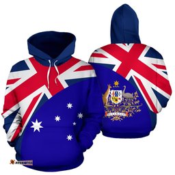 Hoodie Aus Flag Hoodie Australian Coat Of Arms Unisex 05