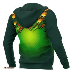 Zip Up Hoodie Australian Kangaroo Hoodie Aussie National Colors