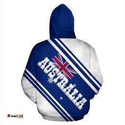 Zip Up Hoodie Australian Coat Of Arms Hoodie Aus Flag Unisex