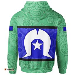 Zip Up Hoodie, Torres Strait Islands Aboriginal Patterns Ver 02
