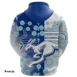 Melbourne Kangaroos Zip Hoodie Indigenous North Roos
