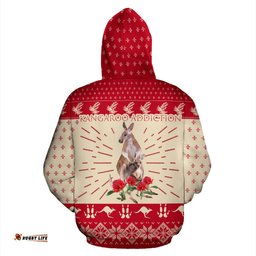 Christmas Zip Up Hoodie Kangaroo Hoodie Waratah Flowers Unisex