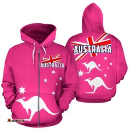 Zip Up Hoodie Kangaroo Hoodie Aus Flag Unisex