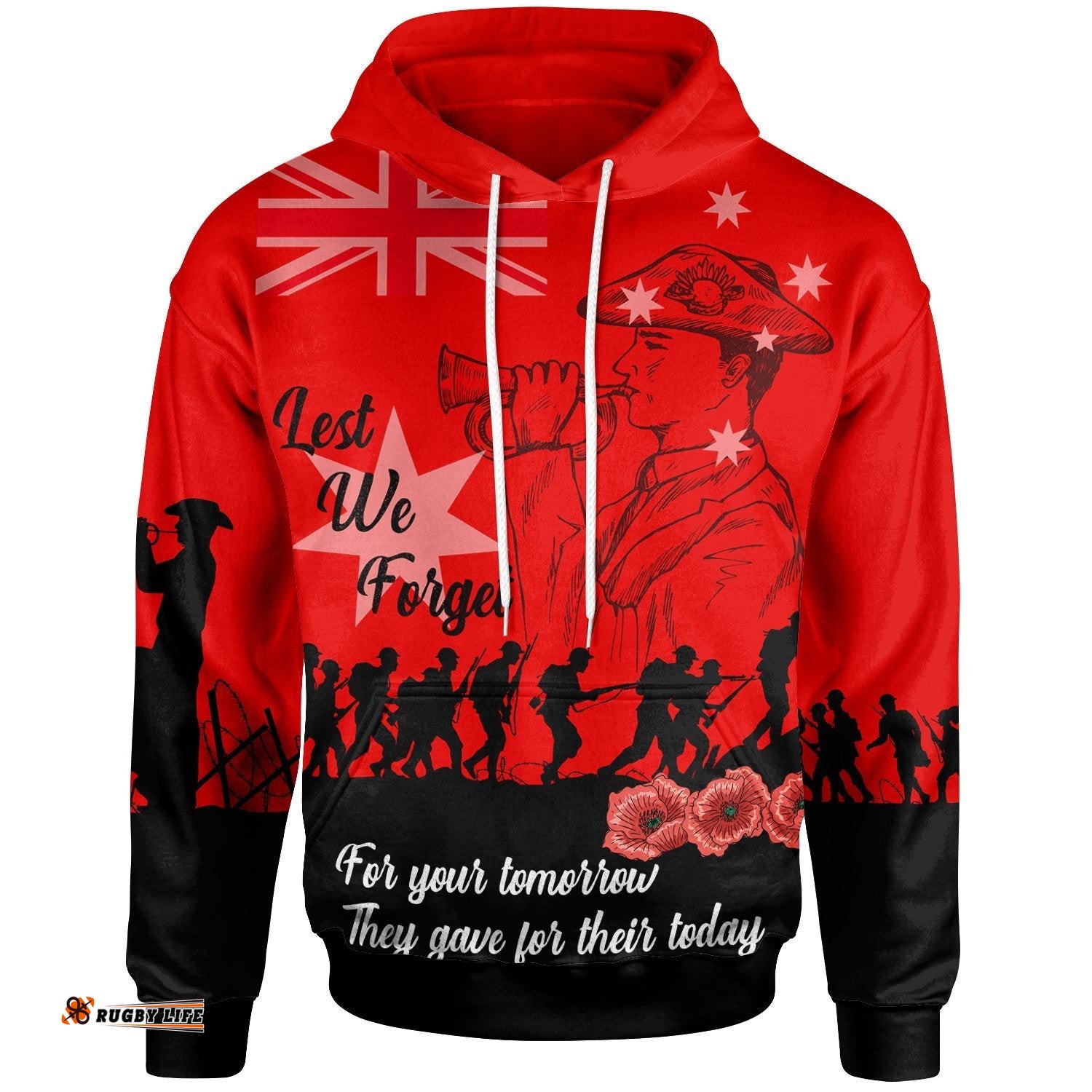 Zip Up Hoodie ANZAC Hoodie Lest We Forget Ver02 Unisex