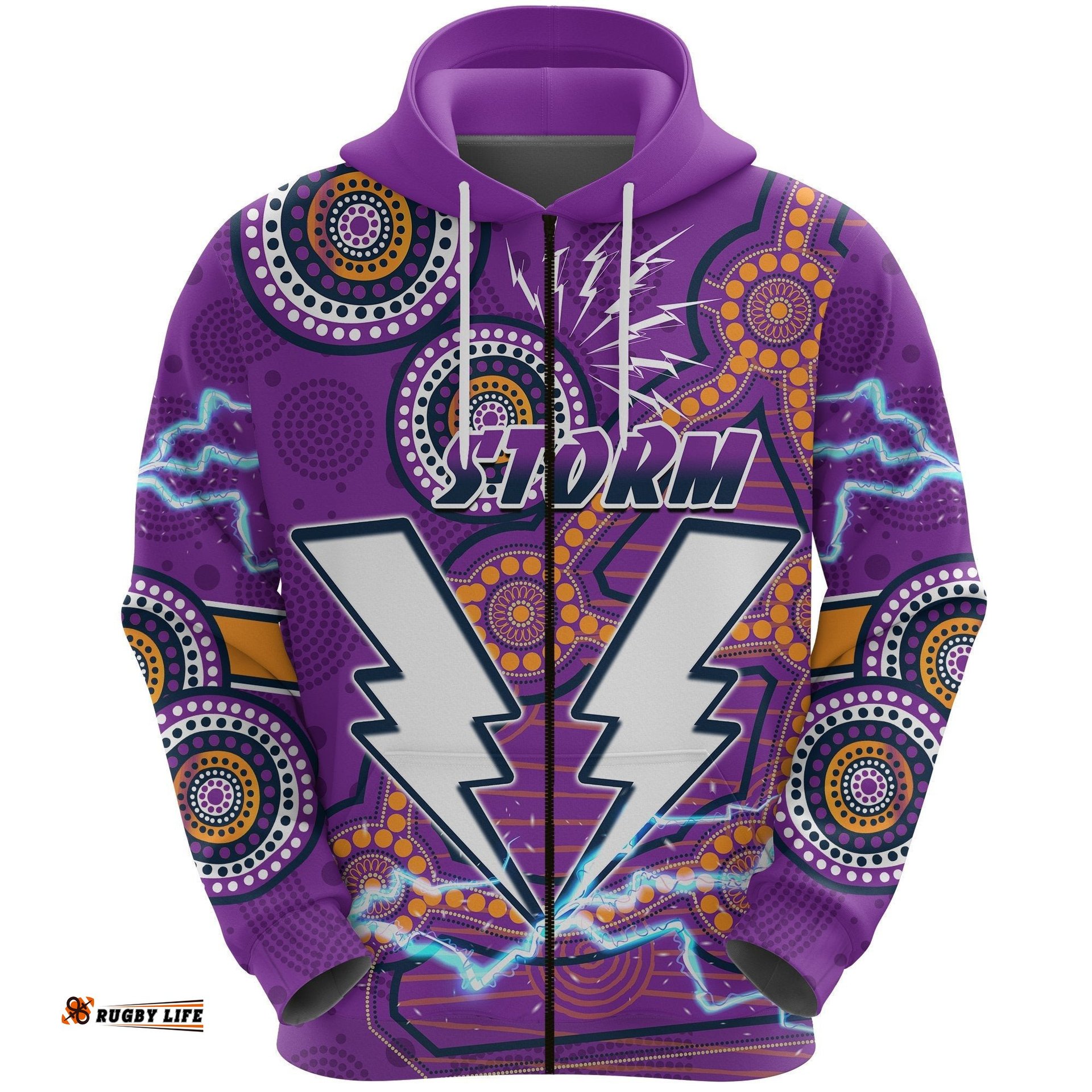 Storm Zip Hoodie Melbourne Indigenous Thunder