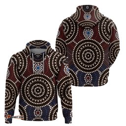 Aboriginal Hoodie, Circle Dot Painting 04