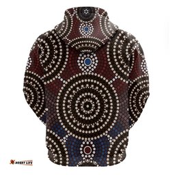 Aboriginal Hoodie, Circle Dot Painting 04