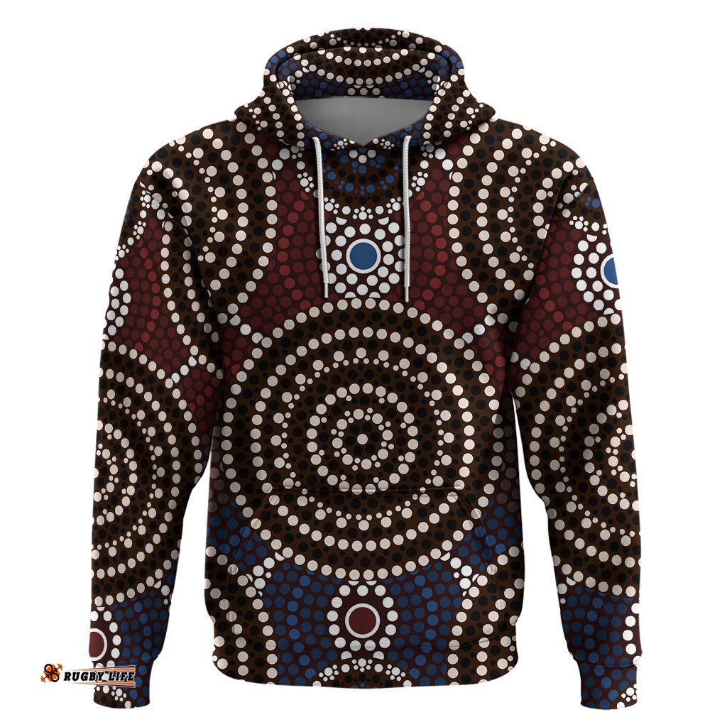 Aboriginal Hoodie, Circle Dot Painting 04