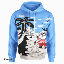 Australia Christmas Hoodie Santa Claus Hoodie Kangaroo Ver01 All Over Print Unisex
