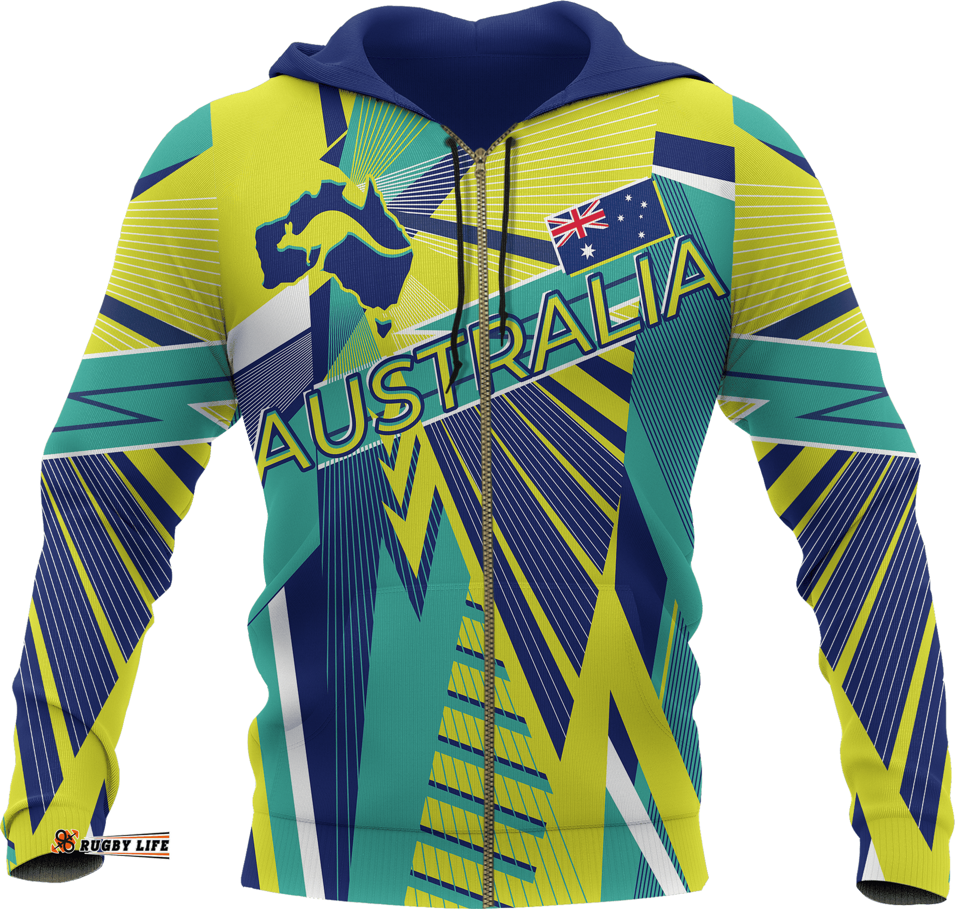 Zip Up Hoodie Australia Map Hoodie Kangaroo Map In My Veins Unisex