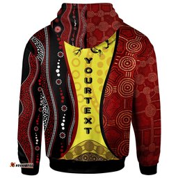 Aboriginal Hoodie, Koori Dot Acrylic Paint and Dreamtime, Dance