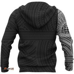 Tribal Hoodie, Polynesian Tattoo All Over Print Hoodie 05