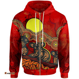 Kid Aboriginal Zip Up Australian Indigenous Koala