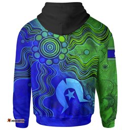 Aboriginal Zip Up Hoodie, Torres Strait Islands Flag