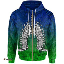 Torres Strait Islanders Zip Up Hoodie Dhari Mask