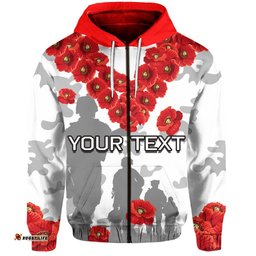 Custom Personalised St. George Illawarra Dragons Hoodie ANZAC Day 09