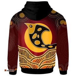 Zip Up Hoodie Aboriginal Dot Patterns Fish