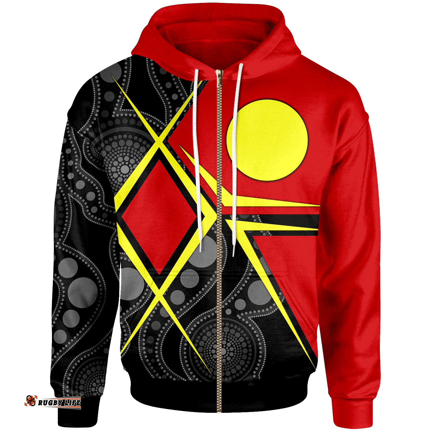 Aboriginal Zip Up Hoodie Indigenous Legend