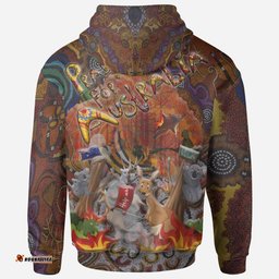 Zip Up Aboriginal Hoodie Pray For Australia My Australia