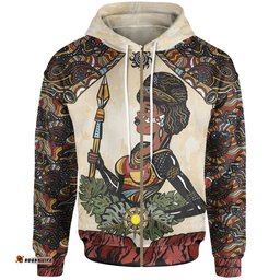 Custom Text Zip Up Hoodie Aboriginal Women