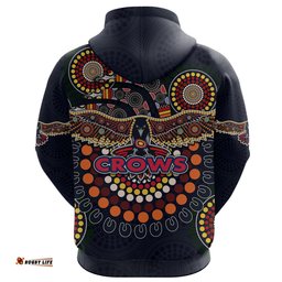 Custom Personalised Adelaide Hoodie Indigenous Crows 07