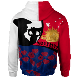 ANZAC Day Zip Up Hoodie We will remember Them 05