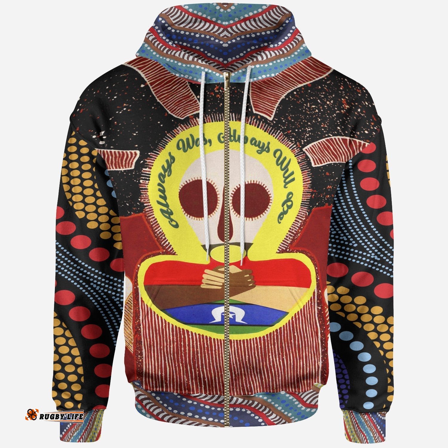 Aboriginal and Torres Strait Islanders Zip Up Hoodie NAIDOC Style