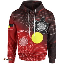 Custom Aboriginal Hoodie Indigenous Circle Dot Painting Style 07