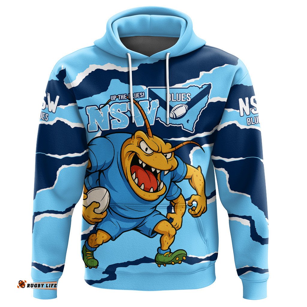 New South Wales Blues Hoodie - Custom State Of Origin NSW Blues Up The Blues Hoodie