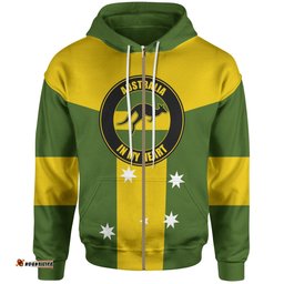 Zip Hoodie Australia In My Heart Kangaroo Symbol