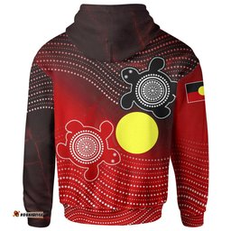 Aboriginal Zip Up Hoodie Indigenous Circle Dot Painting Style