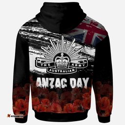 ANZAC Day Zip Up Hoodie Remembrance ANZAC