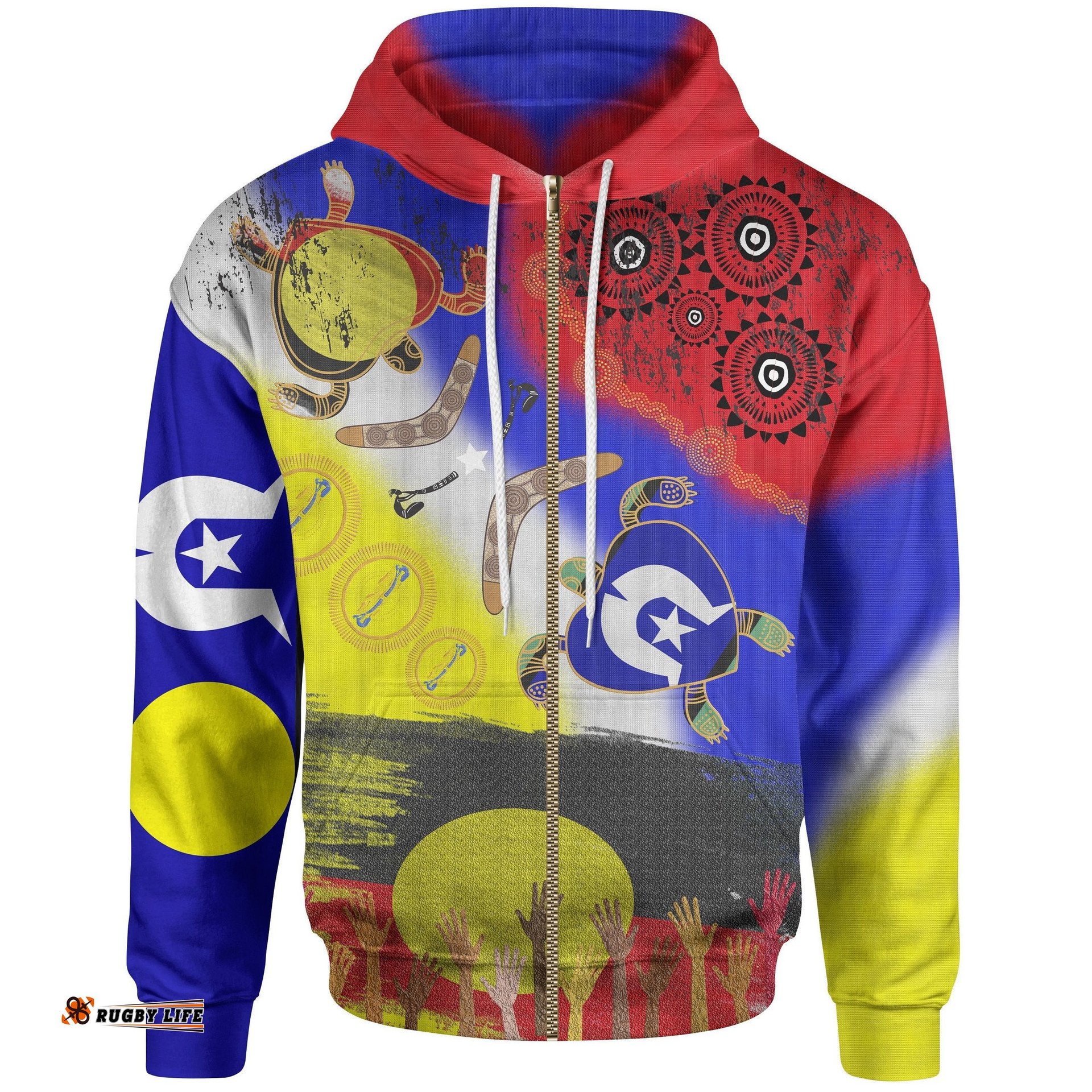 Aboriginal Zip Up Hoodie, Australia NAIDOC Week