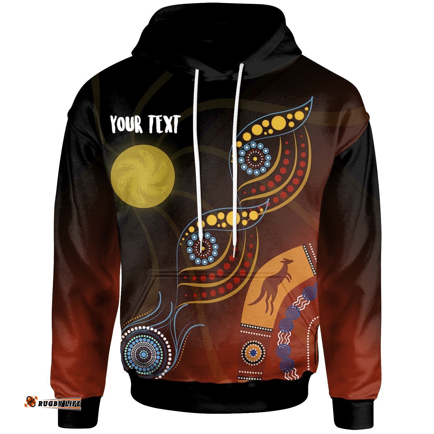 Aboriginal Personalised Hoodie Flowers On The Land 04