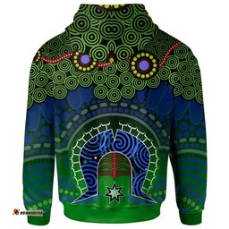 Torres Strait Zip Up Hoodie Dhari And Dot Patterns