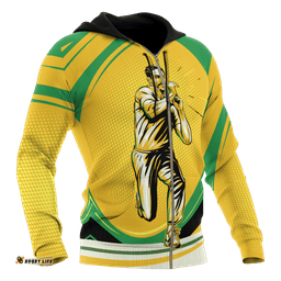 Zip Up Hoodie Cricket Hoodie Symbol National Color Unisex