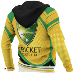 Zip Up Hoodie Cricket Hoodie Symbol National Color Unisex