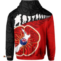 new zealand anzac hoodie lest we forget maori silver fern pullover hoodie tee ausie