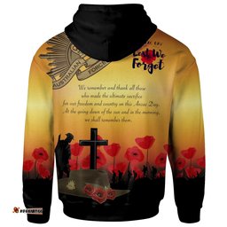 ANZAC Day Hoodie Lest We Forget 06