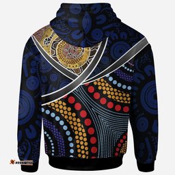 Australia Hoodie Aboriginal Dot Panting Art With Snake