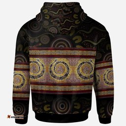 Aboriginal Hoodie Snake Dot Panting Art