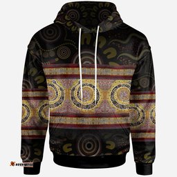 Aboriginal Hoodie Snake Dot Panting Art