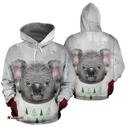 Australia Christmas Hoodie Koala Hoodie Merry Christmas All Over Print Unisex 07