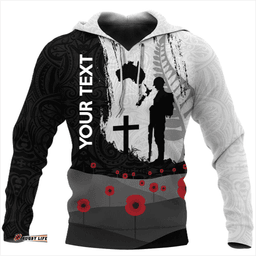 custom anzac day hoodie new zealand australia lest we forget pullover hoodie tee ausie
