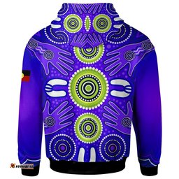 Hoodie Aboriginal Family With Dot Painting art 06